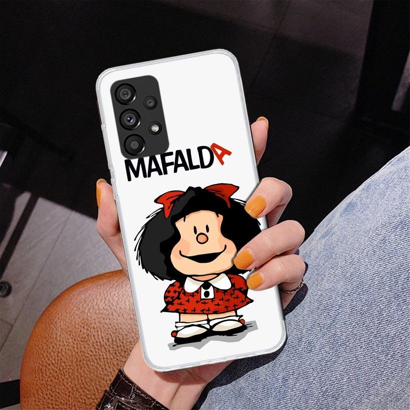 Cartoon Cute Mafalda Phone Case For Samsung Galaxy A52 A32 A22 A12 A51 A31 A50S A30S A20S A10S Note 20 Ultra 10 Plus S10 A72 A71