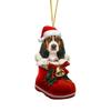 2D Christmas Tree Ornaments Cartoon Cartoon Dog Car Pendant Puppy Acrylic Pendant  Window