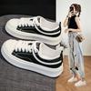 Mode Damen Schuhe Hoch auf Plateau Schwarze Damen Canvas Schuhe Runde Zehen Frühling Herbst Vulkanisierter Schuh Baumwollqualität Stilvoll Leicht