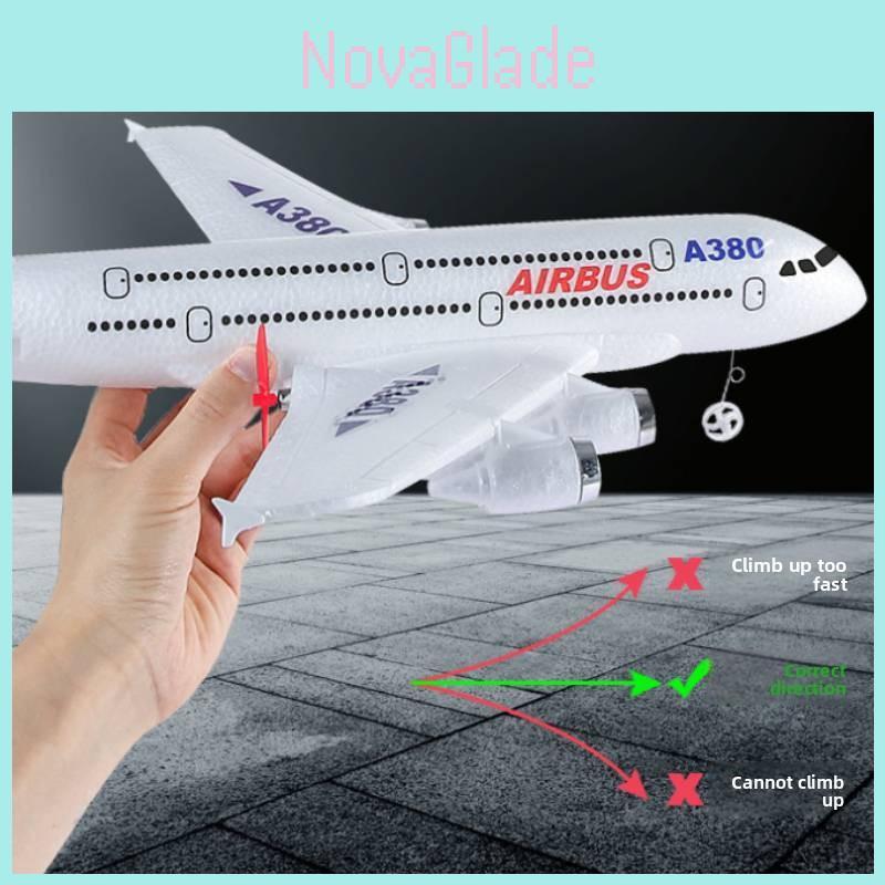 A380 Remote Control Airplane With Led Lights For Hobbyists And Flight Enthusiasts
