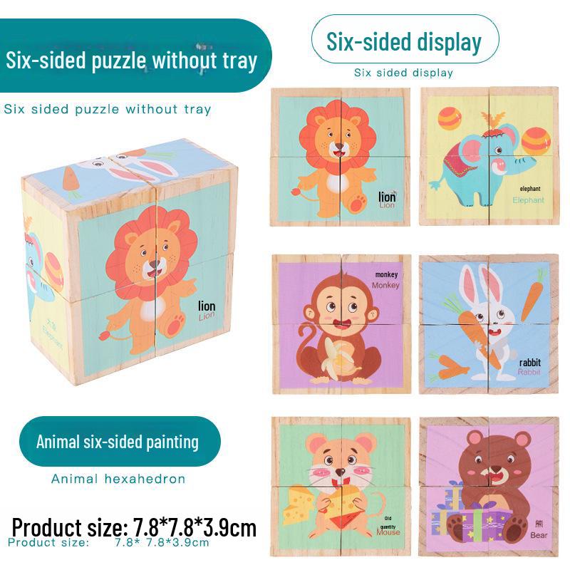 

Девять 3D шестигранных обучающих блоков-головоломок для детей детского сада