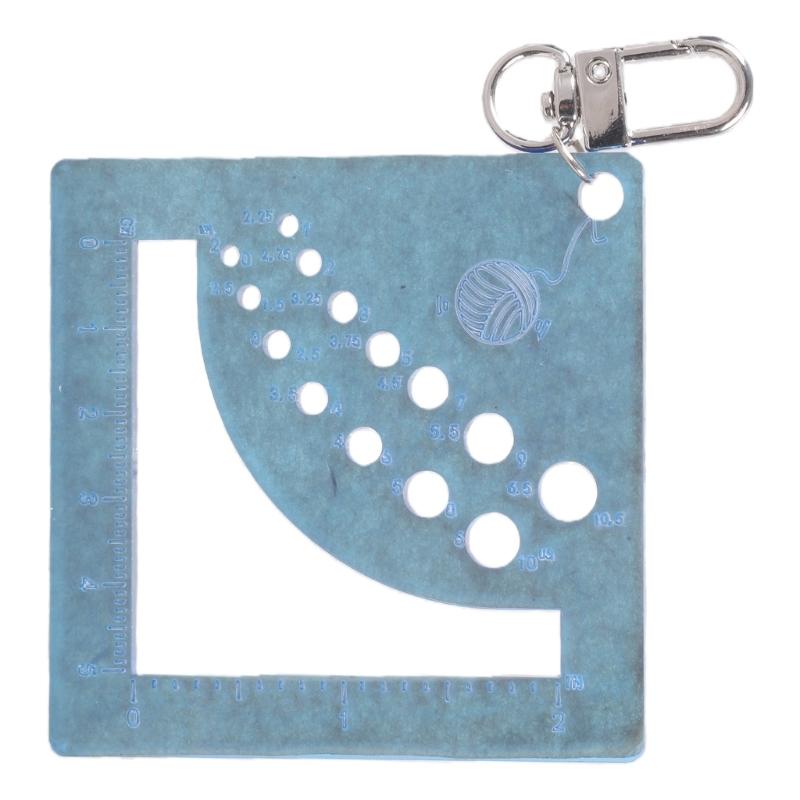 

Акриловая линейка для измерения длины спиц для шитья свитеров, инструмент для измерения длины спиц с карабином-брелком