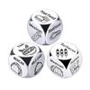 1/2/3Pcs Stainless Steel Food Decision Dice 6 Sides Barbecue Mexican American Seafood Italian Chinese Dinner Decider Dice