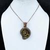 Ammonite Fossil Pendant, Gemstone 999 Copper Wire Wrapped Jewelry Pendant, Handmade Jewelry Birthstone Pendant