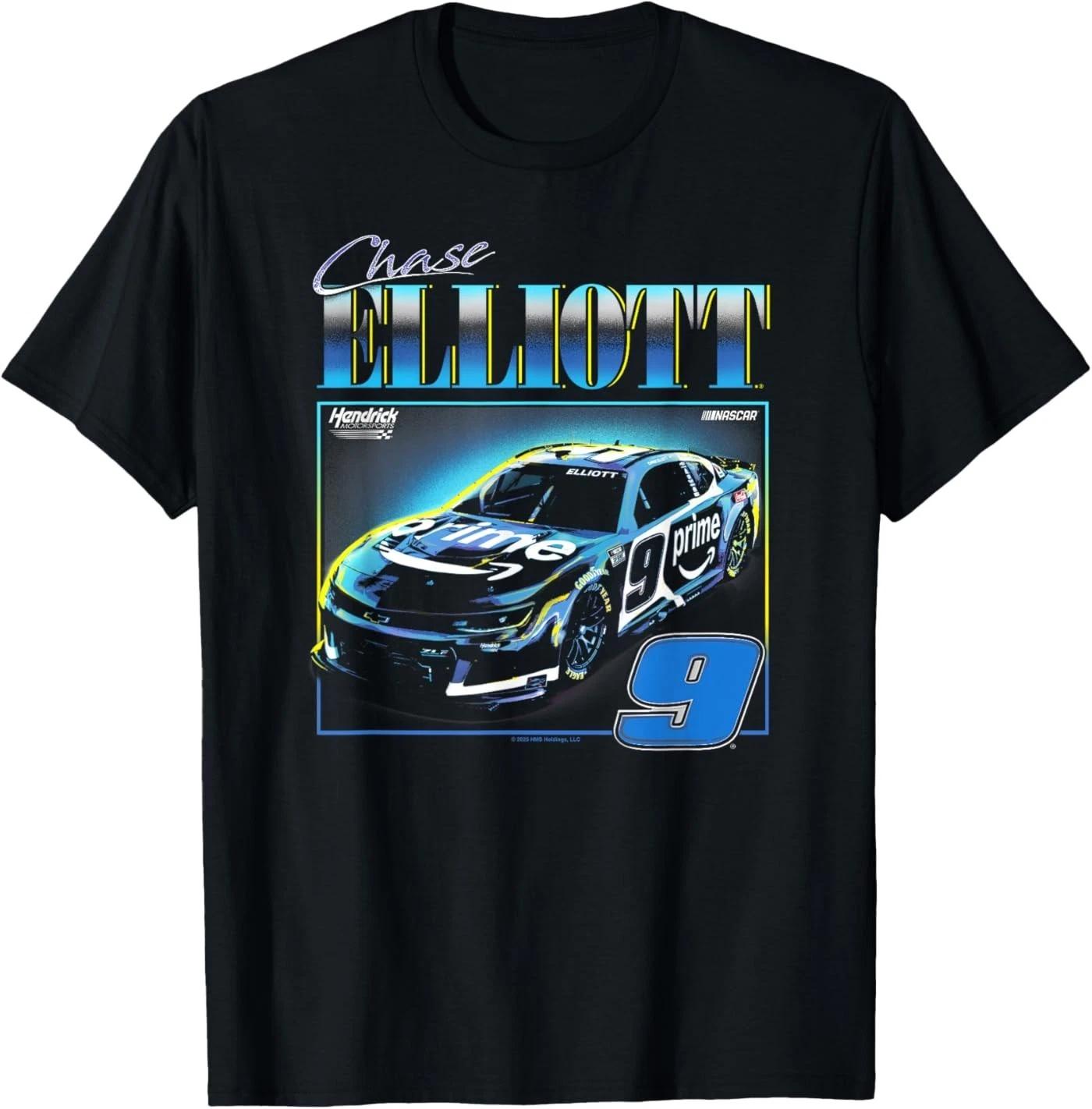 Hendrick Motorsports Chase Elliot #9 Y2K Distressed Poster T-Shirt L