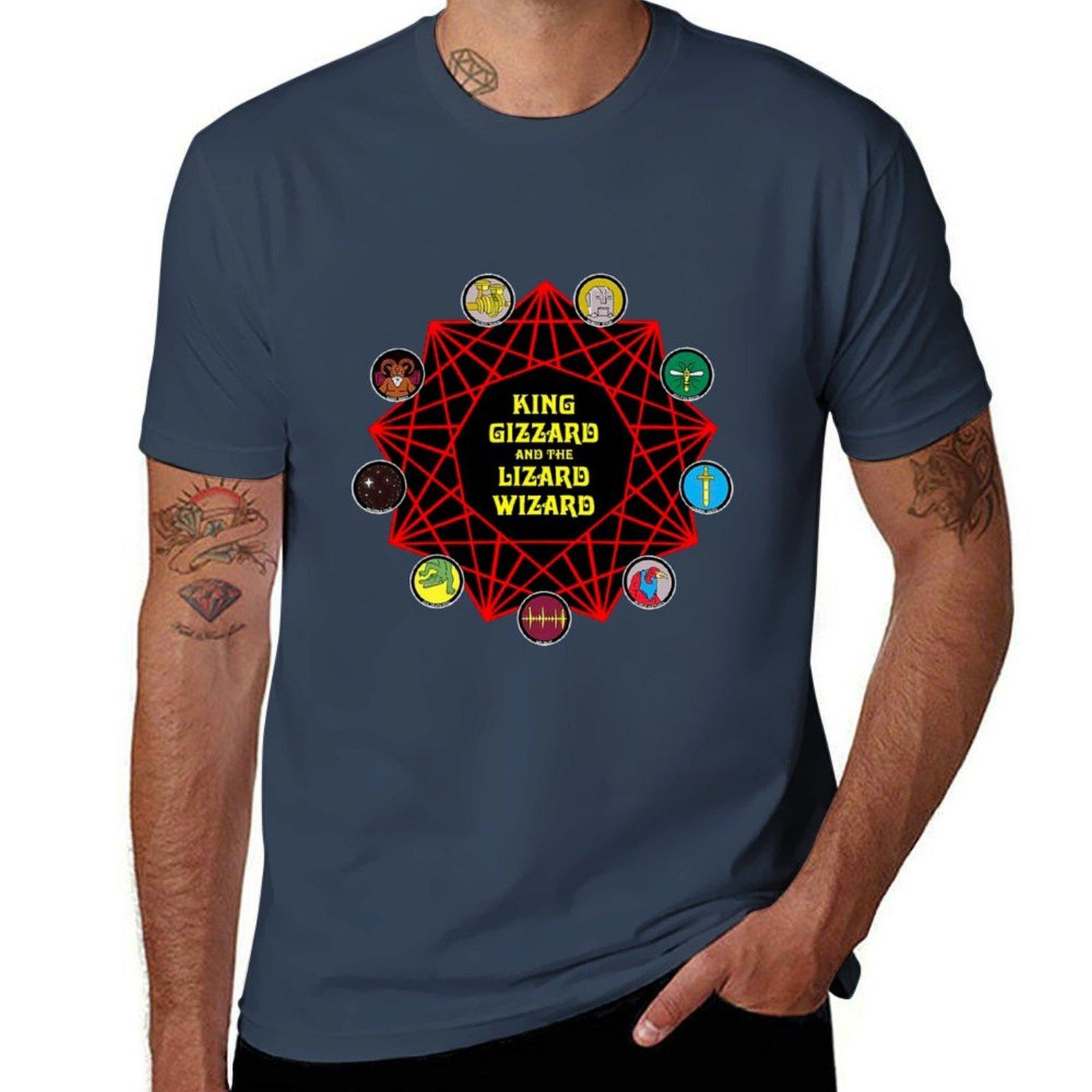 King Gizzard And The Lizard Wizard Tshirt Work Wear Short Sleeve Tshirt S