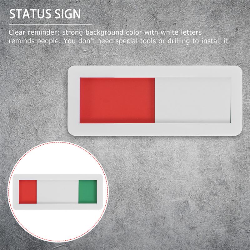 2Pcs Vacant Occupied Slide Door Signage Office Privacy Bath Room Marker Plaque Do Not Disturb Indicator Sign Vacant Slide Door