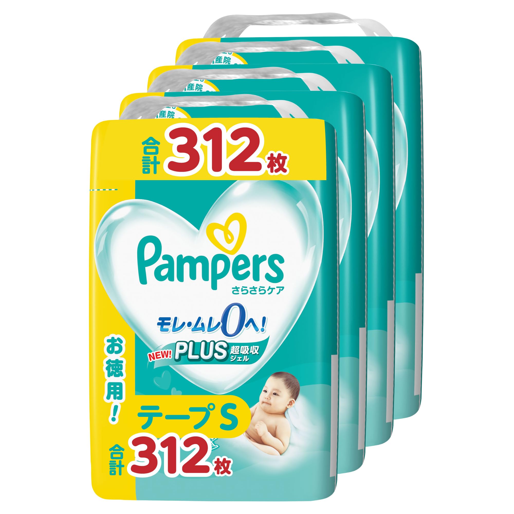 

S Pampers Diaper Smooth Care 312 листов x 4 [размер ленты] (4~8 кг) (78 упаковок) [Элемент дела]