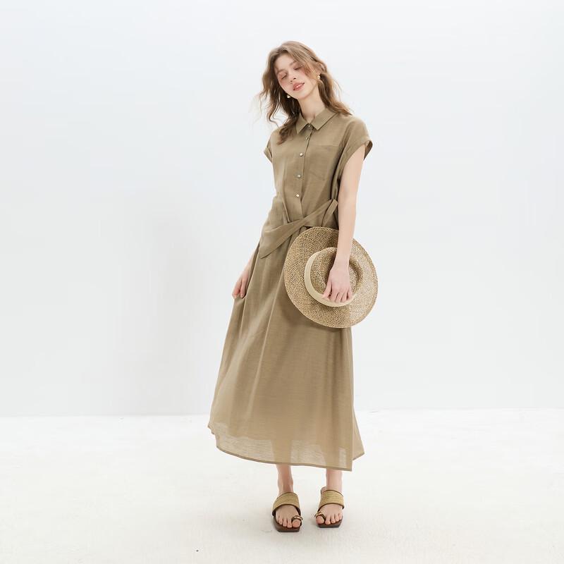 Sancai Women's Summer Loose Shirt & Maxi Skirt Two-Piece Set