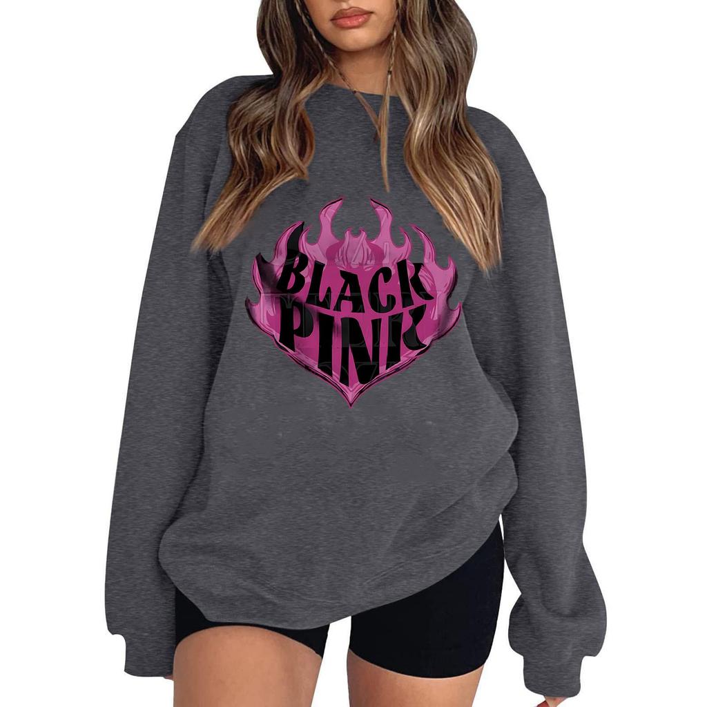 Women's Fashionable And Casual Long Sleeve Round Neck Printed Sweatshirt