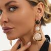 Gold Tone Resin Drop Earrings Three Layer Long Tassel Earrings  Holiday Gifts