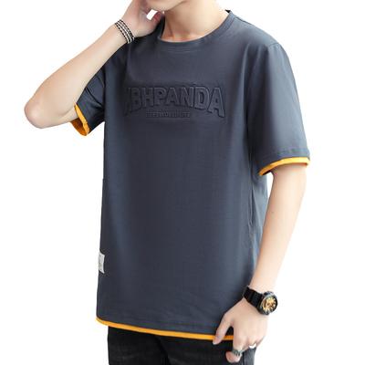 Short Sleeve T-Shirt Men's Summer New Trendy Brand Cotton Loose Half Sleeve Crew Neck T-Shirt Clothes Men's Clothing