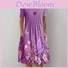 Floral Print A Line Dress With Pleated Details For Summer Casual Wear