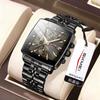 Square Men's Watch Non-Mechanical Quartz Watch Fashion Waterproof Luminous Quartz Watch