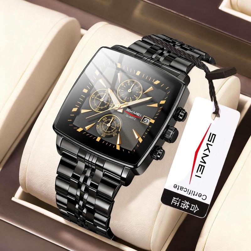 Square Men's Watch Non-Mechanical Quartz Watch Fashion Waterproof Luminous Quartz Watch