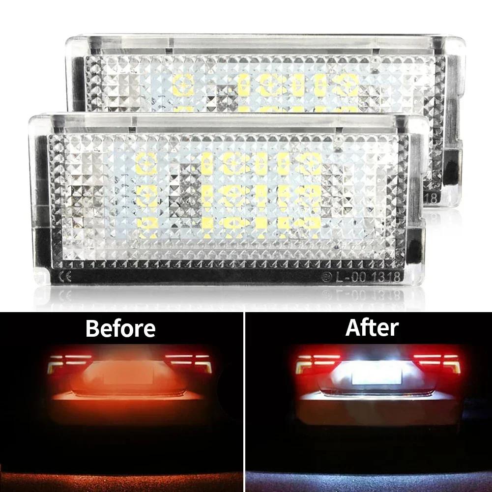 1/2Pcs Auto Tail Light Led License Plate Light Led Canbus White LED Bulbs for BMW 3-series E46 1998-2005 3 4 5 Car Accessories