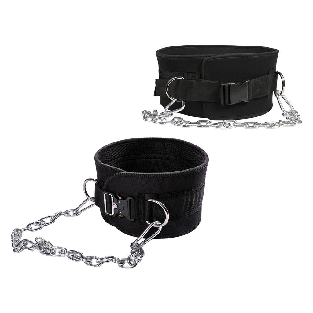 Dipping Belt for Weightlifting with Lifting Chain Body Building Waist Support Power Lifting Portable Men Women Gym Weight Belt