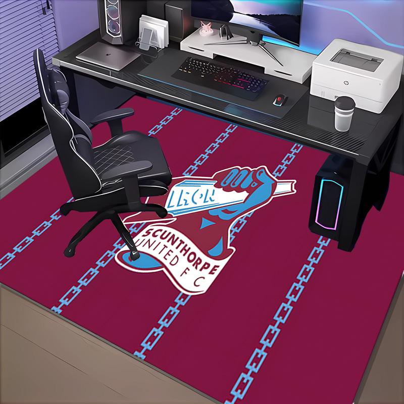 1PC Scunthorpe Fc Emblem Floor Mat for Living Room, Game Rooms, Office, Bedroom, Office Floor Mat Playful Design, Christmas fan gifts