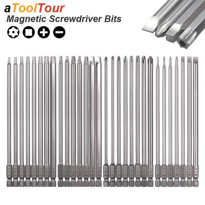 Bit do wkrętarki Torx Płaski Krzyżakowy Kwadratowy Gniazdo Końcówka Magnetyczna Trzpień 1/4 Do Wiertarki Narzędzie Precyzyjny Wkrętak Bat