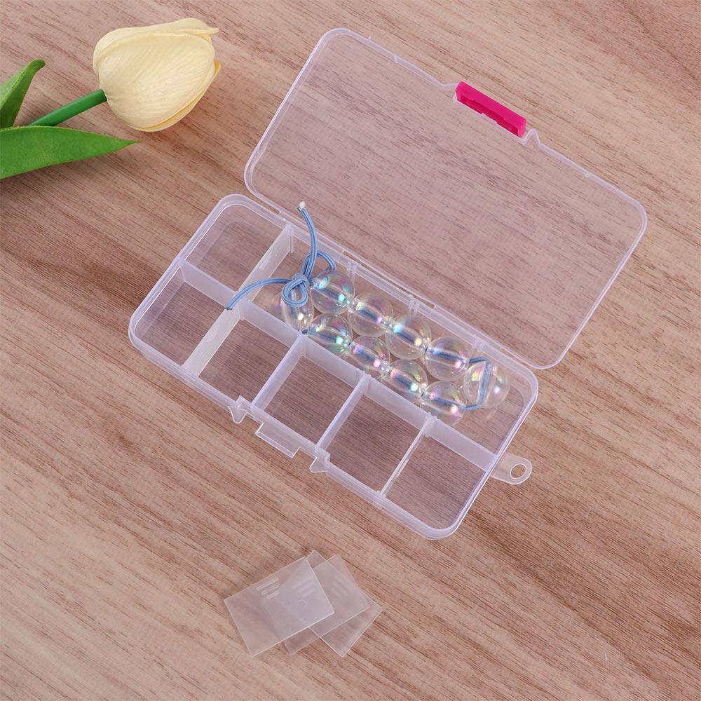 Storage Case Square Plastic Detachable Fishing Box Storage Box 10 Compartments Fishing Tackle Box