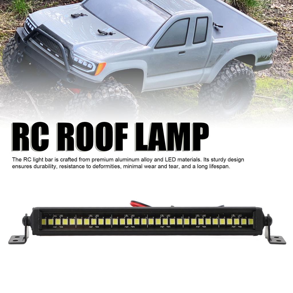 RC Light Bar 30 LED 5.4 Inch Aluminum Alloy Super Bright RC Car Roof Lamp Spotlight for Axial SCX10 1/10 RC Crawler Cars