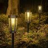 Solar Walkway Led Filament Warm Lamp Powered Lights Outdoor Garden Automatic Lighting Driveway Waterproof Stake Pathway Wireless
