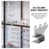 10Pcs Aa Column Shelving Fitting Stainless Steel Square Tube Bracket for Clothes Rack Storage System Heavy Duty Easy Install