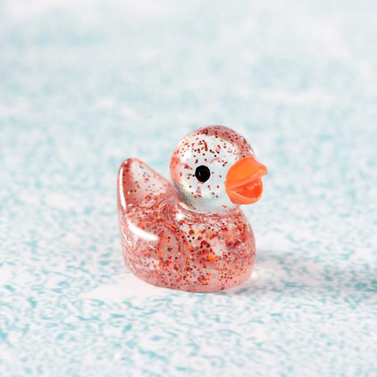 Čirý ozdoba kachny na plochu Barevné roztomilé řemeslo z pryskyřice Figurka kachna Socha Domeček pro panenky