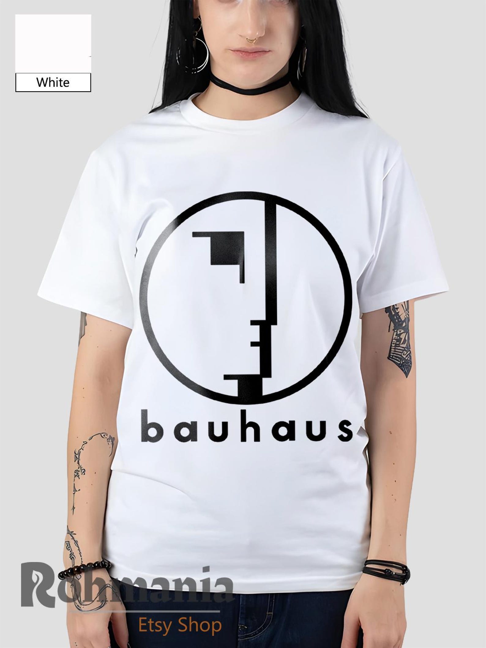 Bauhaus T-Shirt, Rock Band Music Merch Shirt, Retro 90s Personalized Casual T-Shirt 4XL