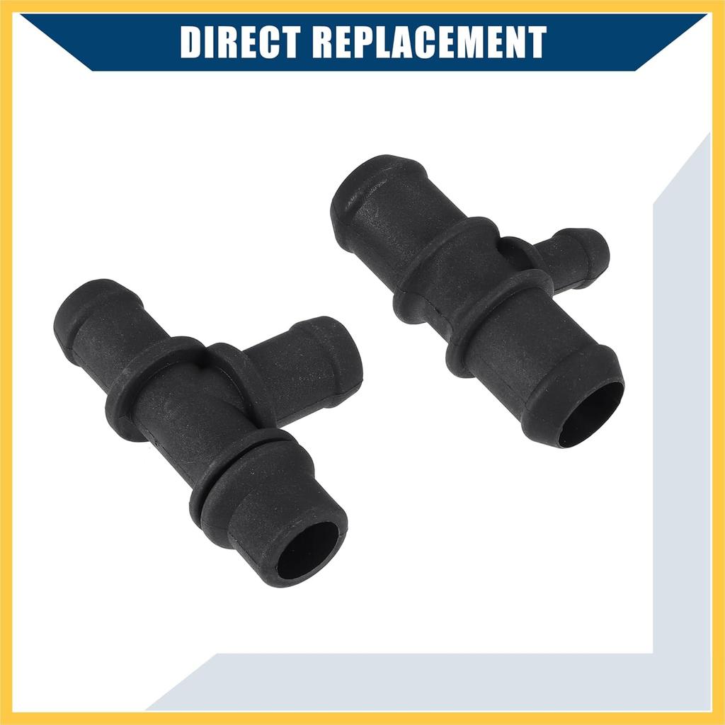 HVAC Heater Hose Tee Connector for Ford Transit Connect 2010-2013 / Heater Pipe Connector/Durable / 1 Set Black Auto Replacement Parts