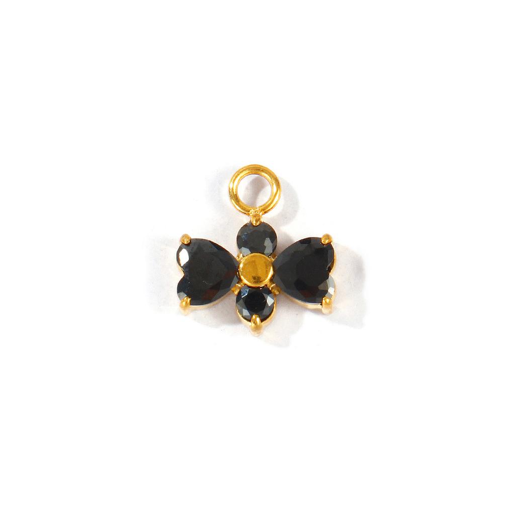 1 Piece Mini Flower Heart Star 304 Stainless Steel Charms Multicolor Cubic Zirconia 18K Gold Plated Pendant DIY Necklace Making