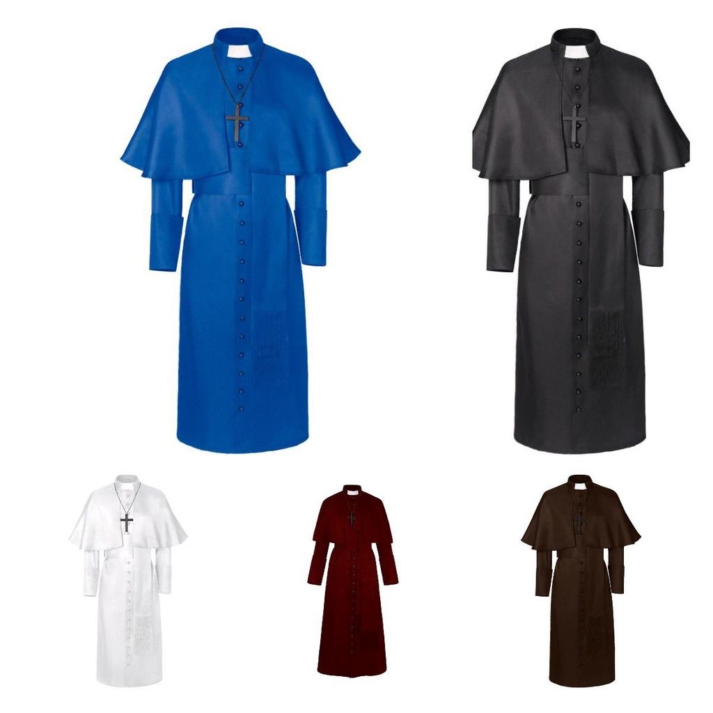 Unisex Medieval Friar Monk Robe Cosplay Costume Halloween Party Dress Up