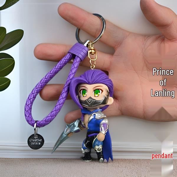 

Luban No. 7 Arcade Boy Lanling & Monkey King Keychain Figurine Backpack Accessory 8CM