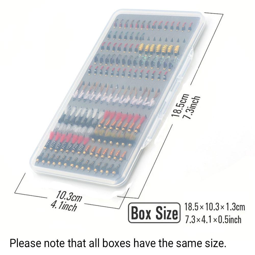 126/133/147PCS Scud Nymph Midge Larvae Ultra-thin Portable Fishing Box Set Trout Grayling Panfish Lure Carp Artificial Fish Bait