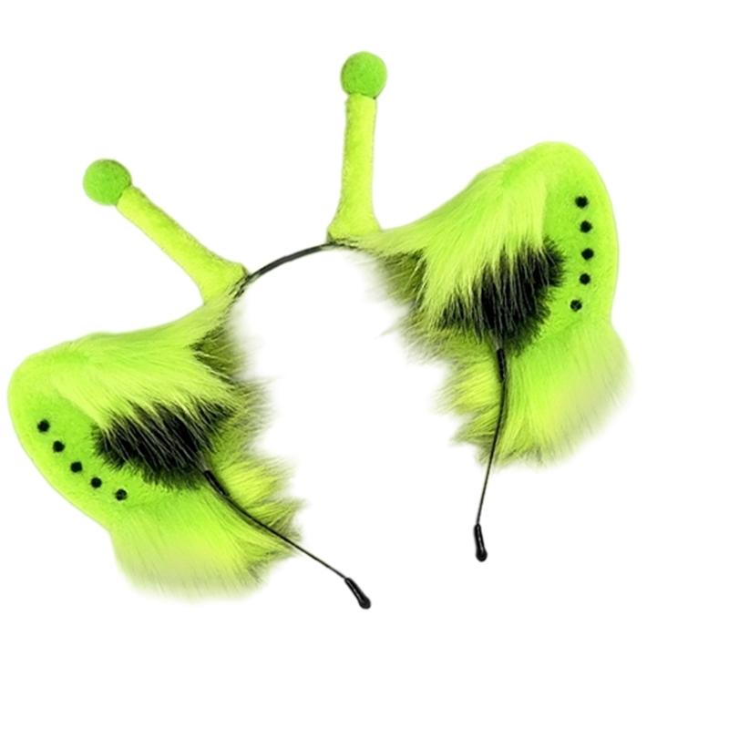 Furry Faux Furs Cats Ears Headbands Foxes Tail Animal Cosplay Costume Plush Alien Creature Costume Accessory for Roleplay Looks, Cosplay Gatherings,