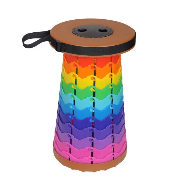 

Телескопическое рыболовное кресло с регулируемой высотой, портативное и складное пластиковое сиденье для использования на открытом воздухе для пеших прогулок и рыбалки оранжевый