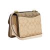 Coach Morgan 18 Gold Logo Classic Monogram Flap Canvas And Leather Square Crossbody Shoulder Bag Small Women bags Beige Brown CL429-IMOT4
