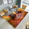1PC Skull Dark Gothic Pattern printed Carpet Rug for Living Room Bedroom Home Sofa Decoration,Non-slip Floor Mat Floor mat