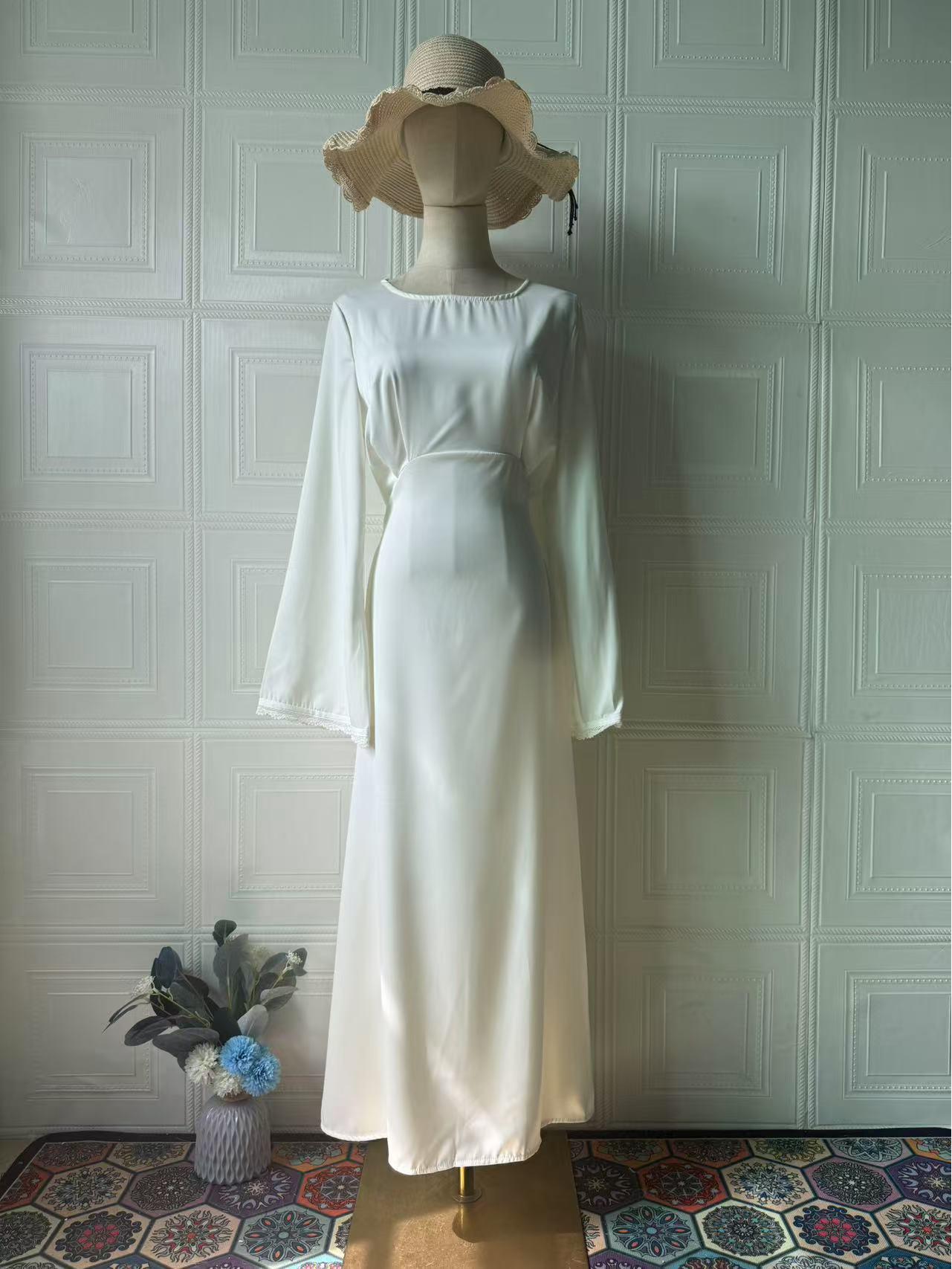 

Летнее облегающее платье в горошек 2025 года с кружевной отделкой и воротником Питер Пэн M