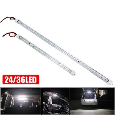 1/2 Stück 50CM 12V 24V 36 LED Auto Innenlichtleiste Helles Weißes Lichtrohr mit Schalter für Wohnmobil Wohnwagen Boot Van LKW LKW Wohnwagen
