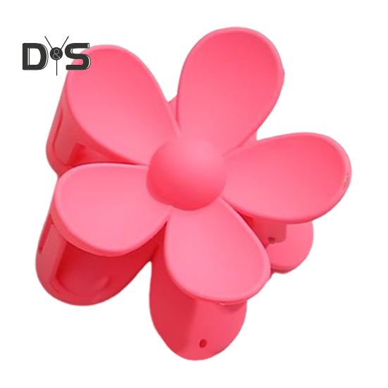 

Коготь для волос в форме цветка, нескользящий дизайн, заколка для волос на затылке, пластиковый зажим для волос ярких цветов, аксессуар для волос розы красного