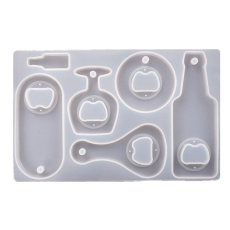 Bottle Opener Mould Silicone Resin Tray Mold Beauty Tray Mold Serving Board Silicone Mold for Epoxy Resin Casting