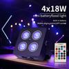 4x18W Led RGBWA UV 6IN1 Color Battery Wireless DMX Led Par Light Mini Battery Party Light 2.4G Wireless.atmosphere
