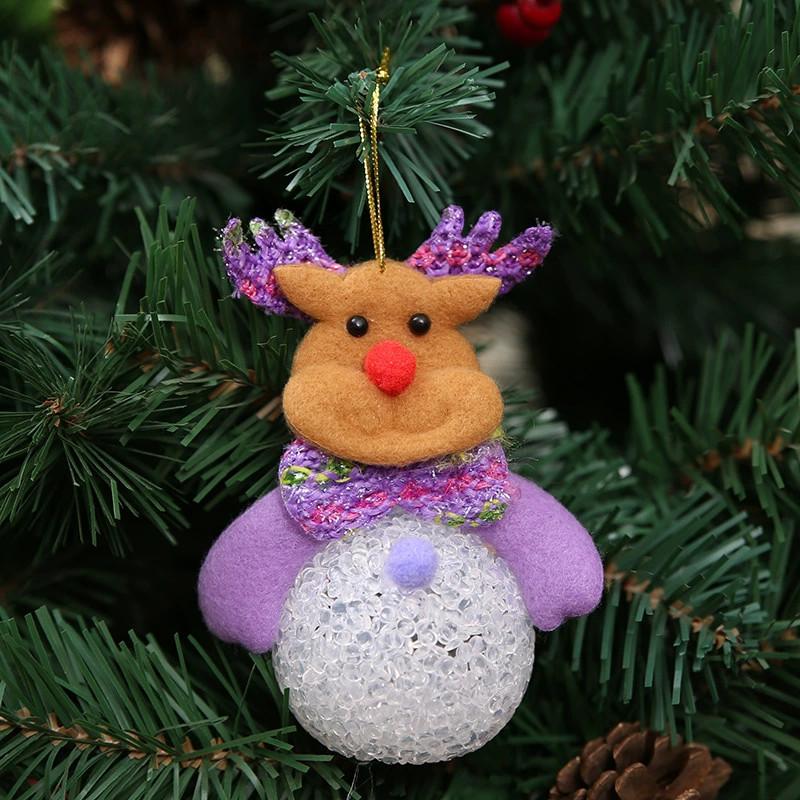 Decorations Glow Christmas Eva Snowman Night Light Hanging Ornament Decor Tree