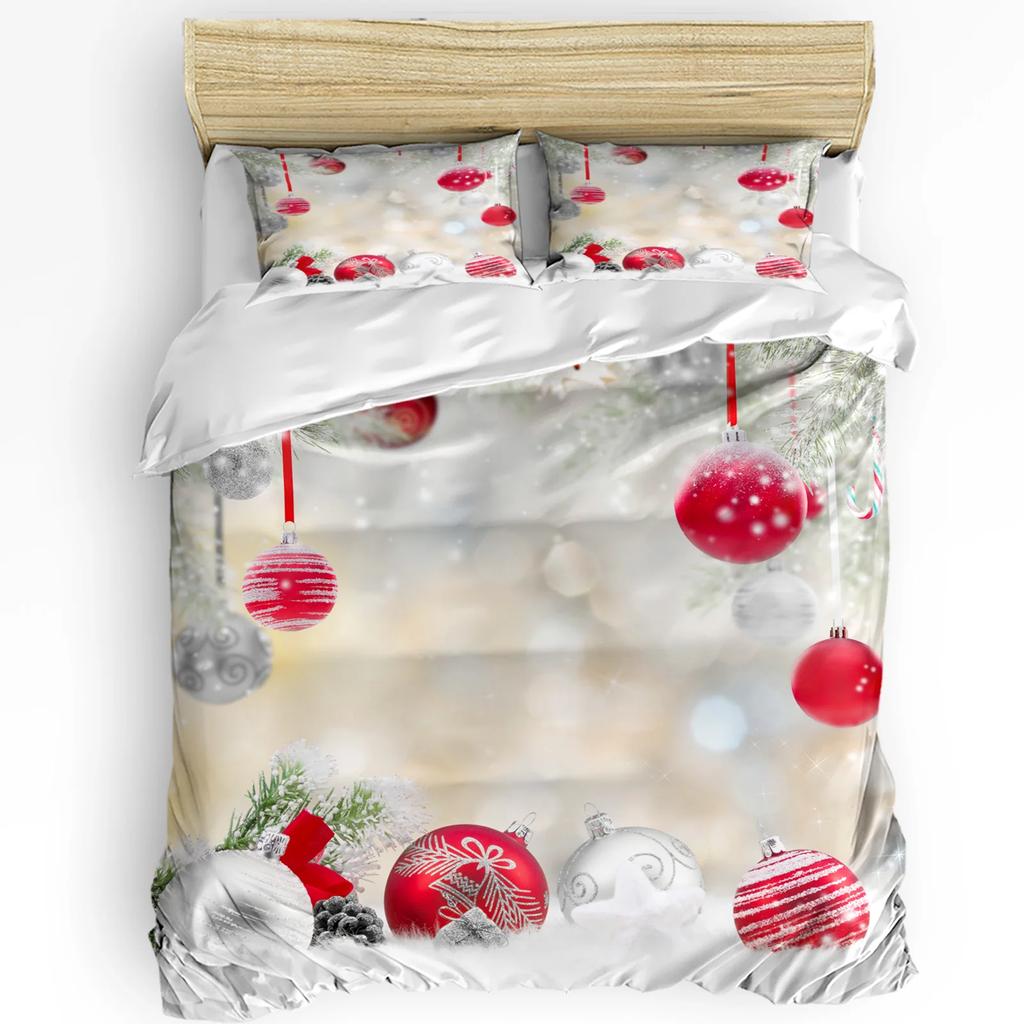 Christmas Snowflake Bird Gift Duvet Cover Bed Bedding Set Home Textile Quilt Cover Pillowcases Bedroom Bedding Set No Sheet