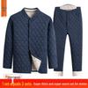 Men's Cozy Winter Underwear Set: Velvet-Lined Cardigan Jacket, Autumn Long Johns for Dad & Grandpa