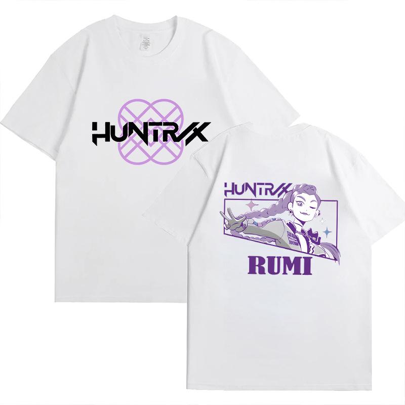 Kpop Korean Wave Witch Hunt Trendy Double Sided Printed T-shirt Round Neck Short Sleeve 5984