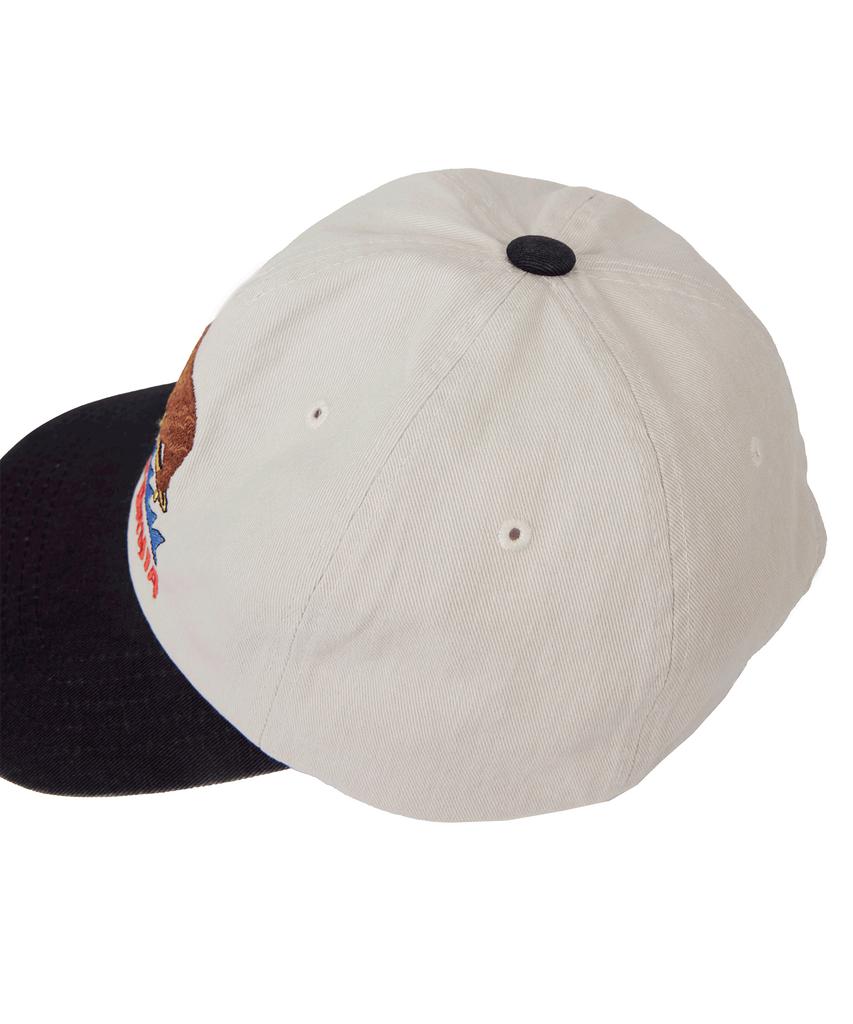 1011 GALLERY California Bear 5Pannel Cap - Cream/Black