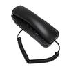 Wall Mount Phone Corded Volume Adjustable Ringer Redial Wall Telephone for Hotel Office Black