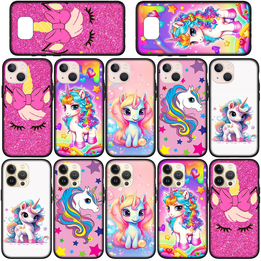 Phone Case for Samsung Galaxy S25 S23 S22 S21 S20 S24 Ultra FE A05 A06 A15 A16 A36 A37 A35 A54 A55 A56 A57 A25 A26 A53 A17 Lovely Unicorn Horse Cover